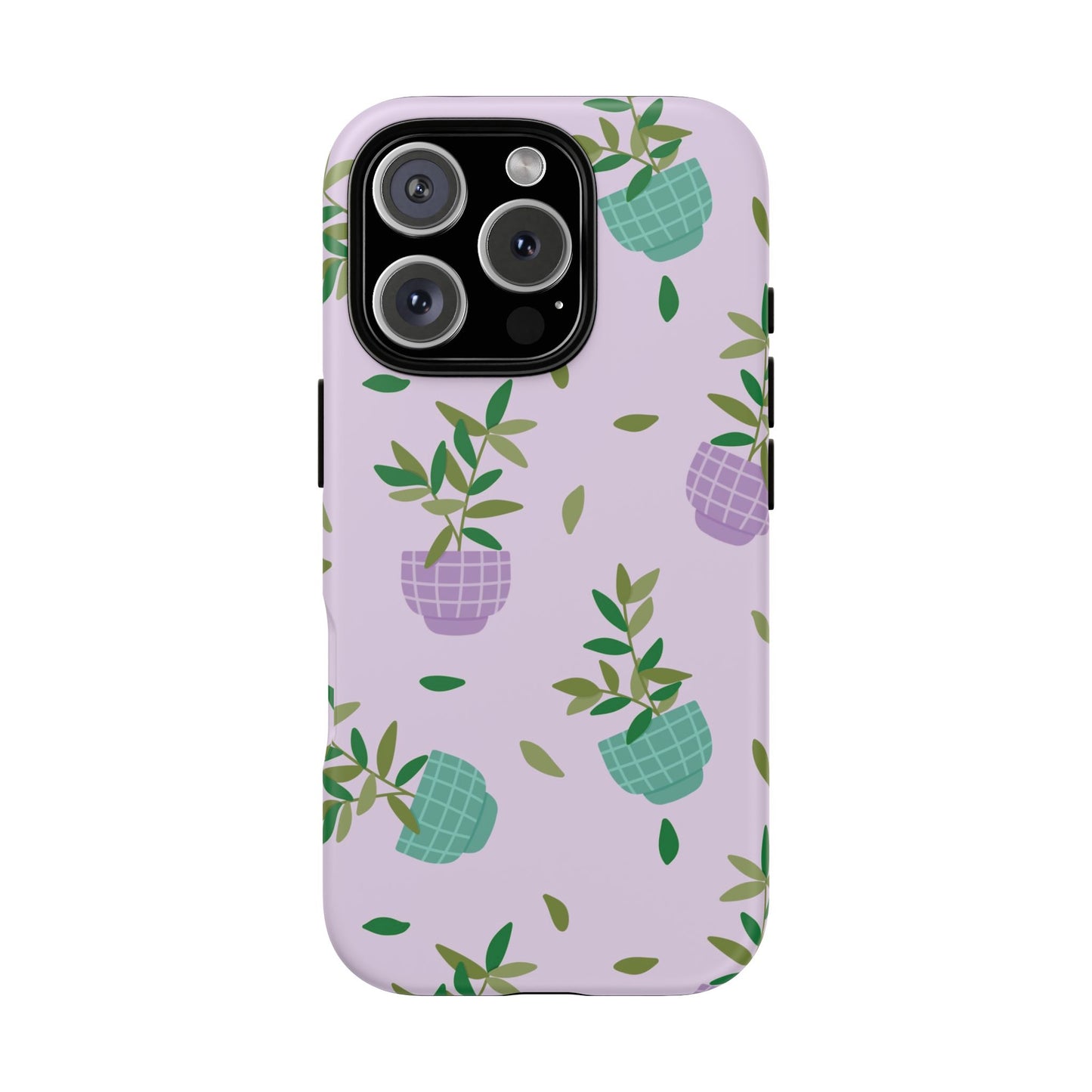 Phone Case: Pot Plants Purple