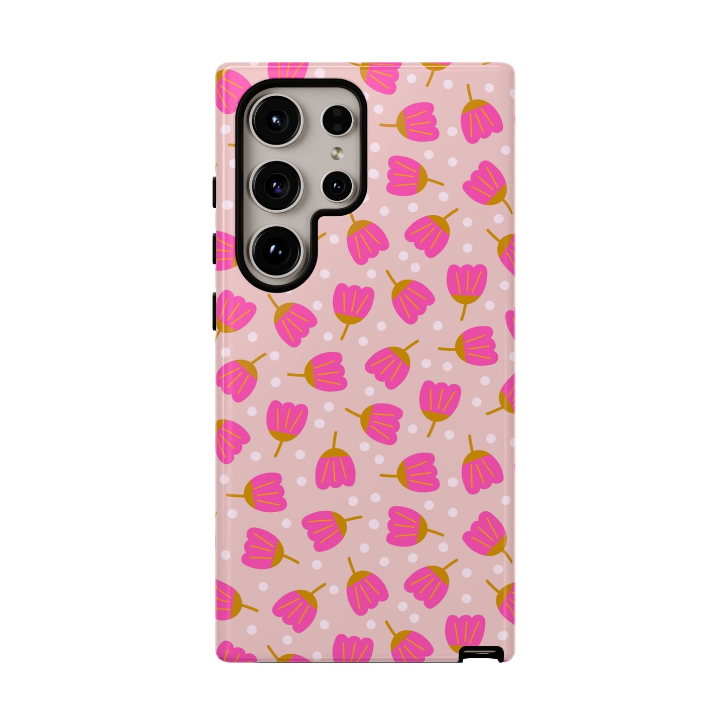 Phone Case: Bright Pink Flowers