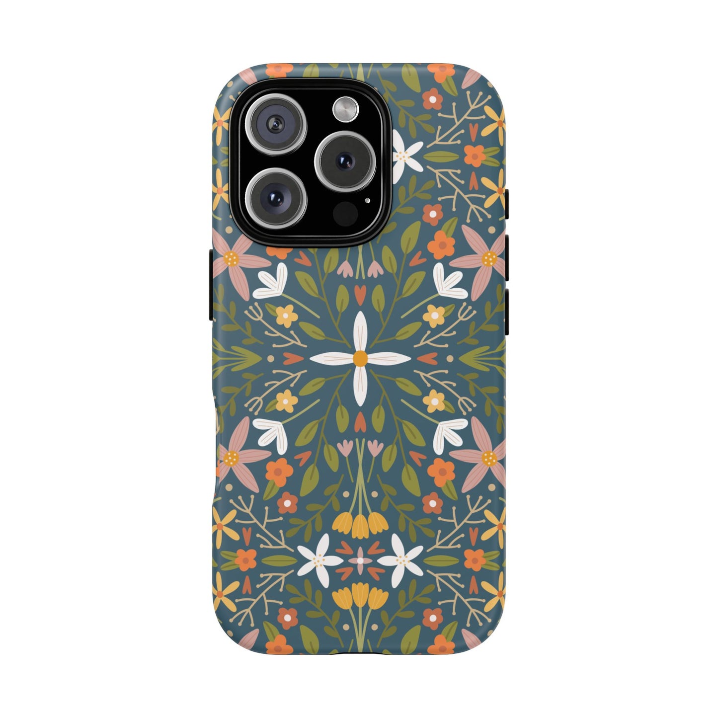 Phone Case: Florals on Blue