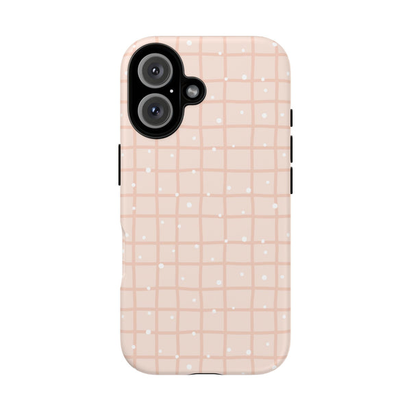 Phone Case: Grid with White Dots