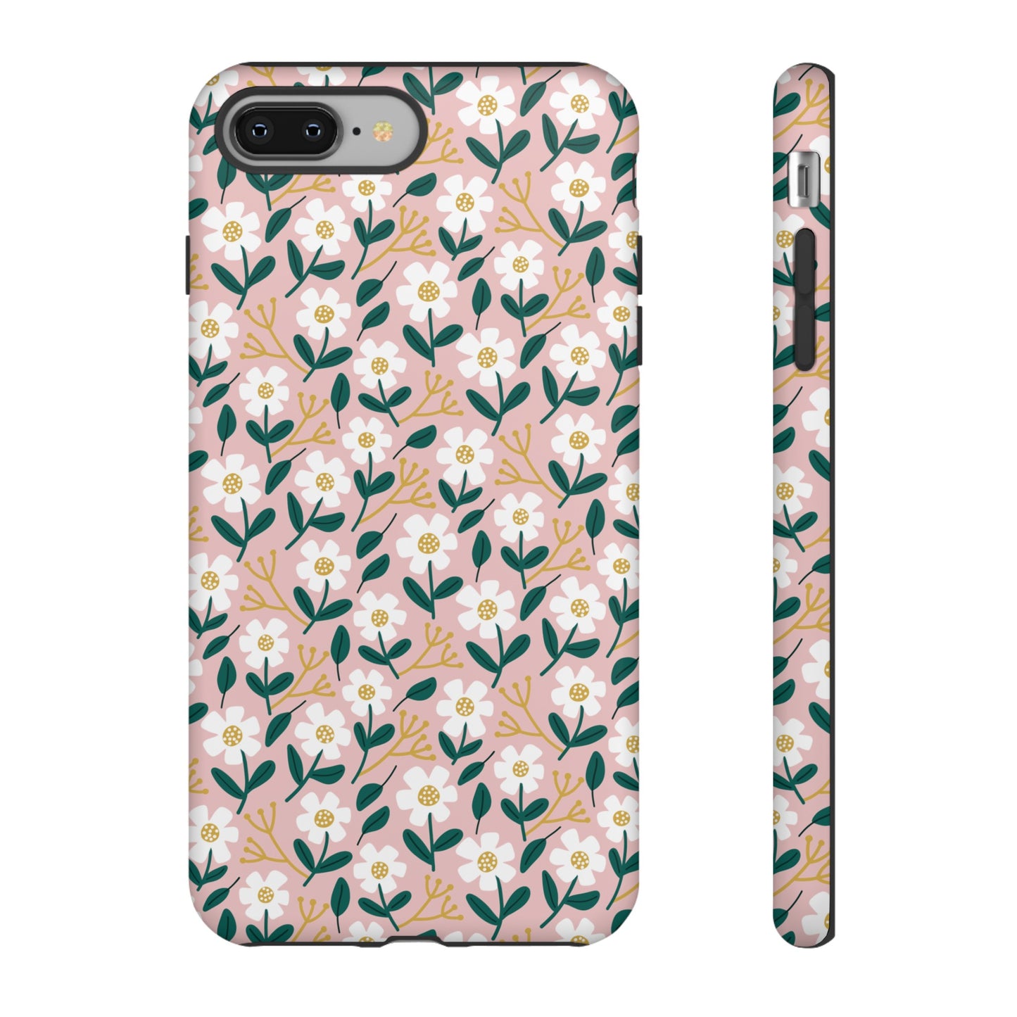 Phone Case: White Daisies on Pink