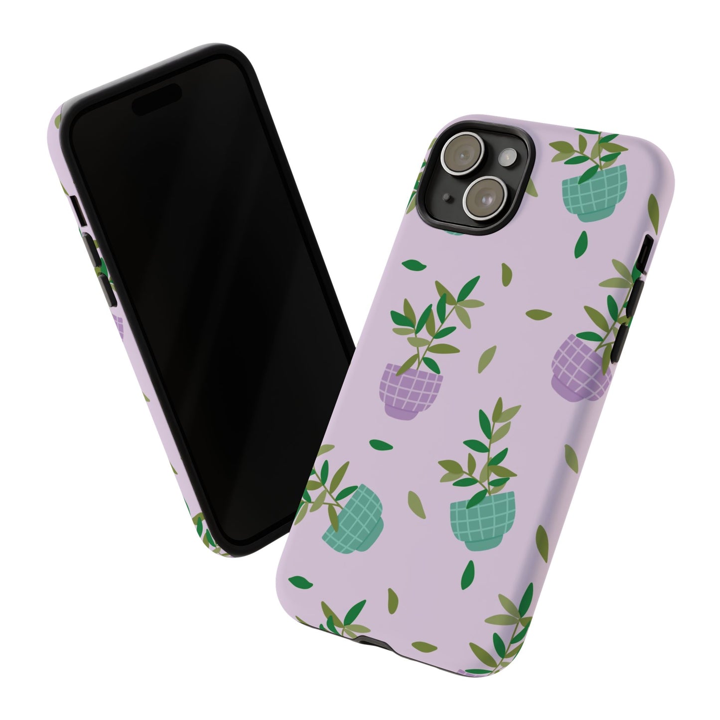 Phone Case: Pot Plants Purple