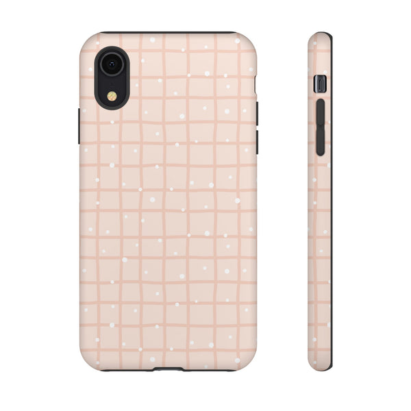 Phone Case: Grid with White Dots