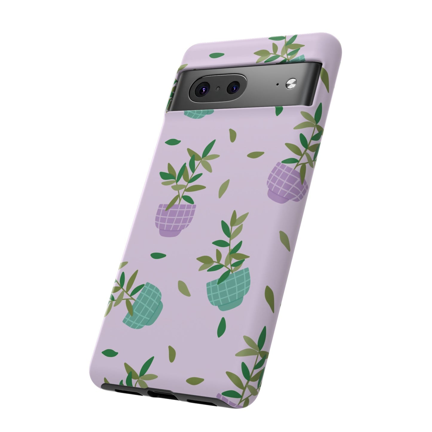 Phone Case: Pot Plants Purple