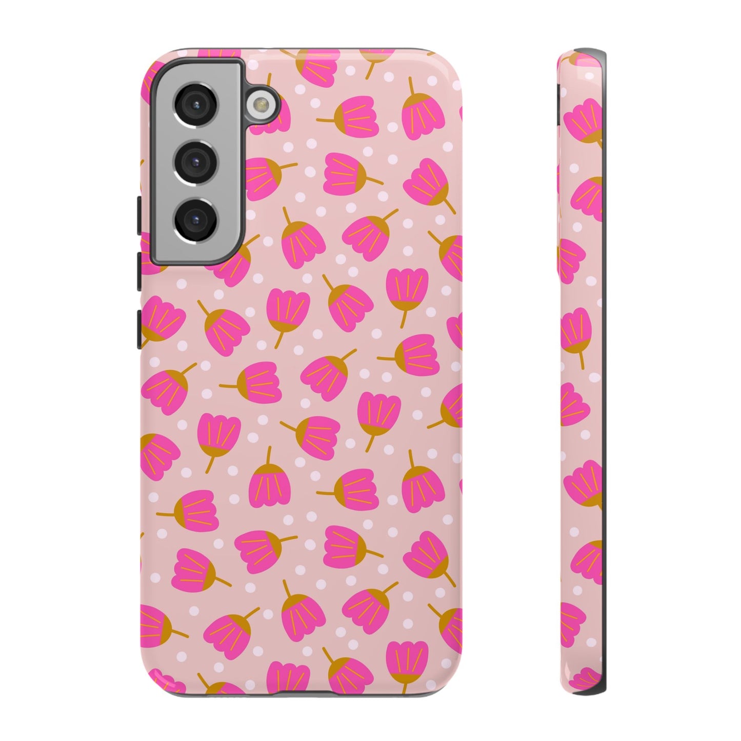 Phone Case: Bright Pink Flowers