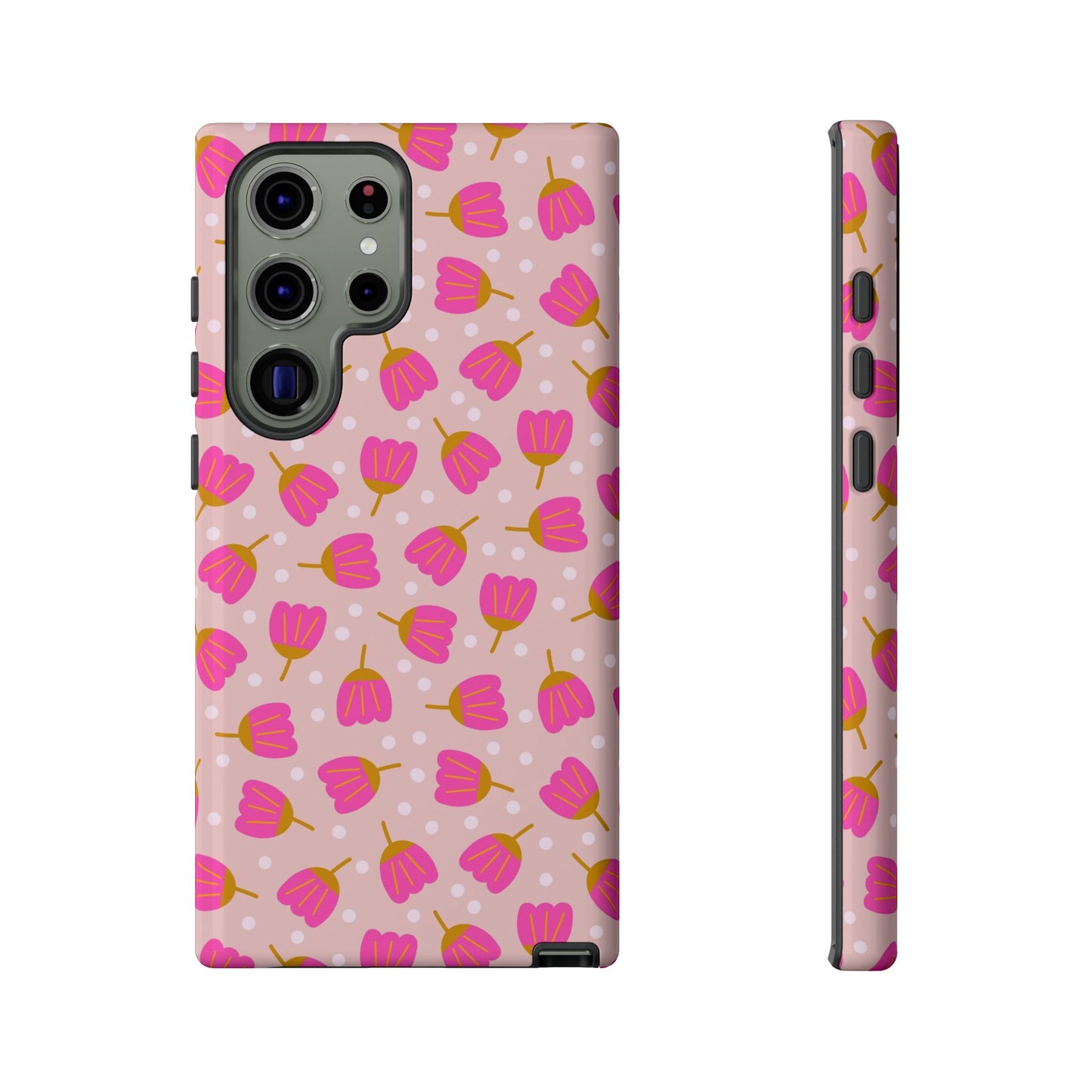 Phone Case: Bright Pink Flowers