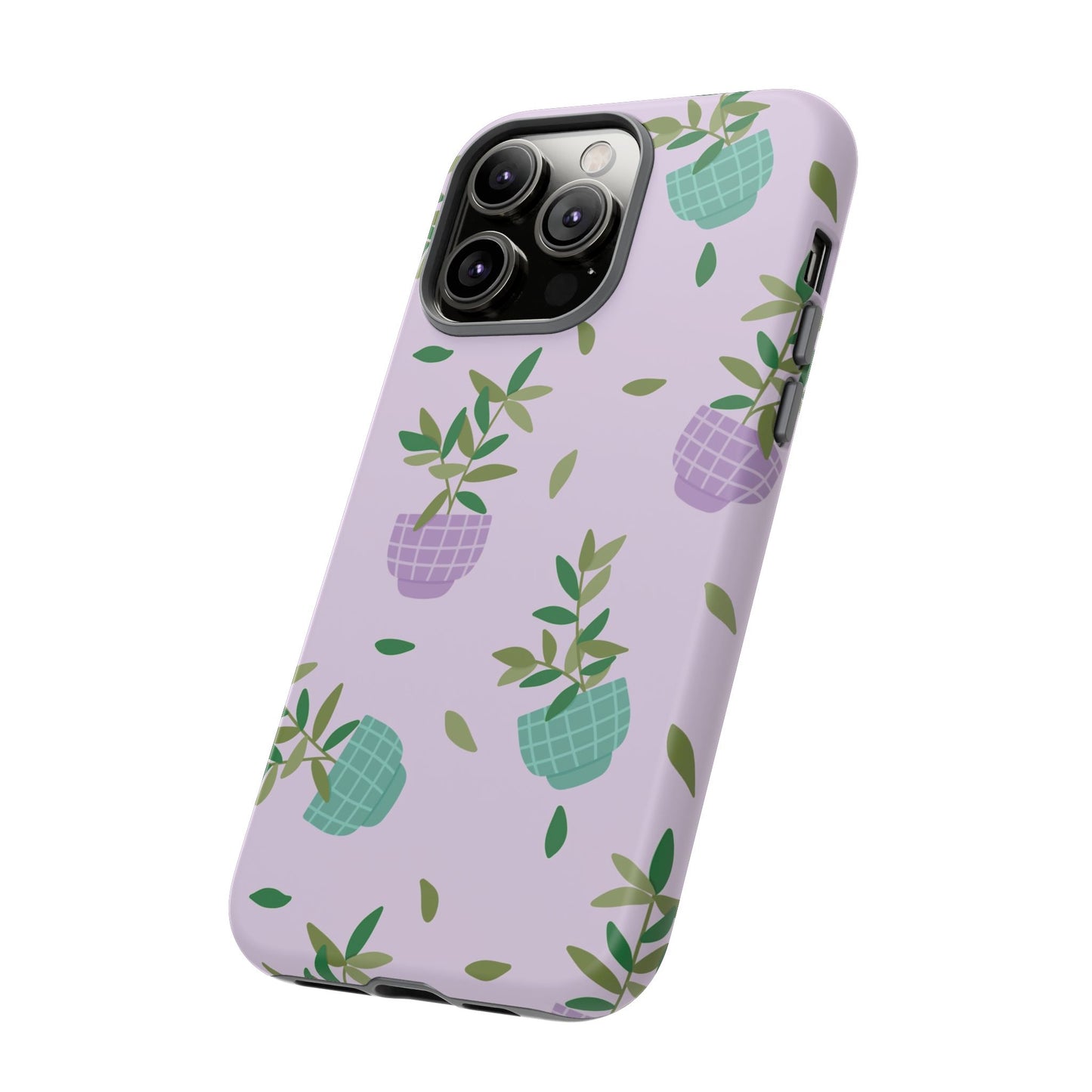 Phone Case: Pot Plants Purple