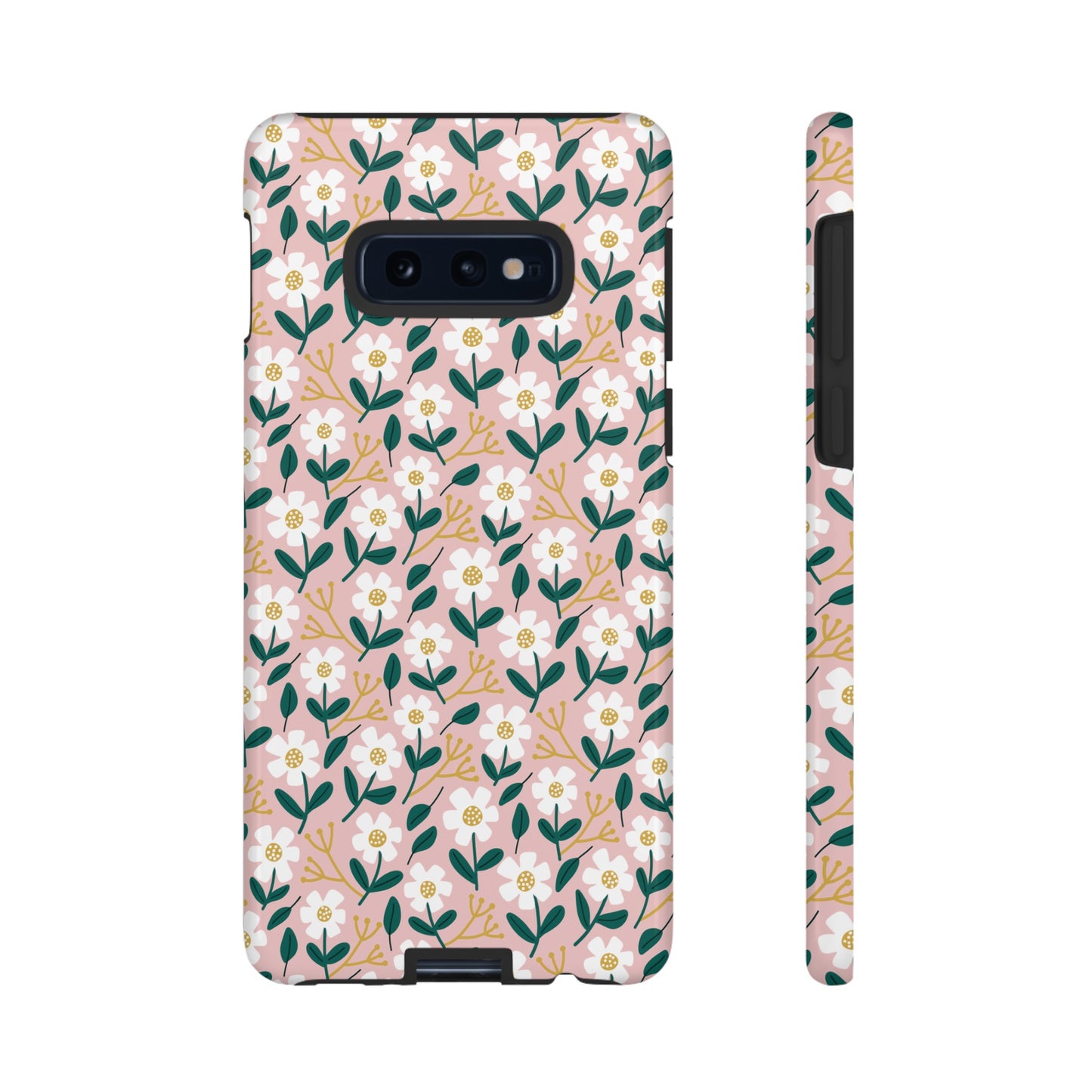 Phone Case: White Daisies on Pink