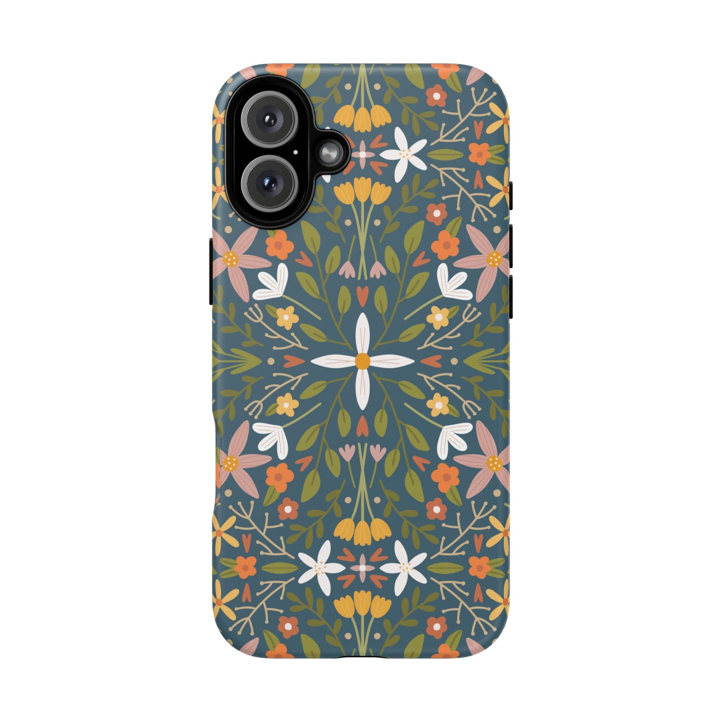 Phone Case: Florals on Blue