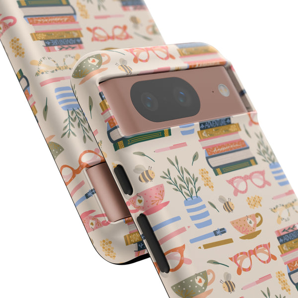 Phone Case: Bookish on Cream