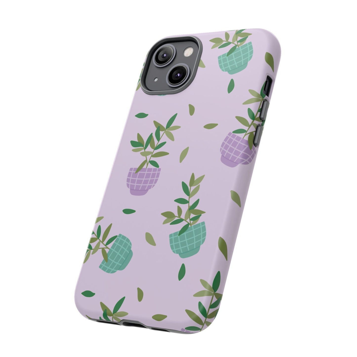 Phone Case: Pot Plants Purple