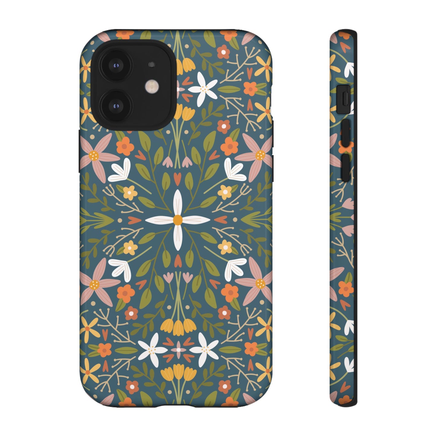 Phone Case: Florals on Blue