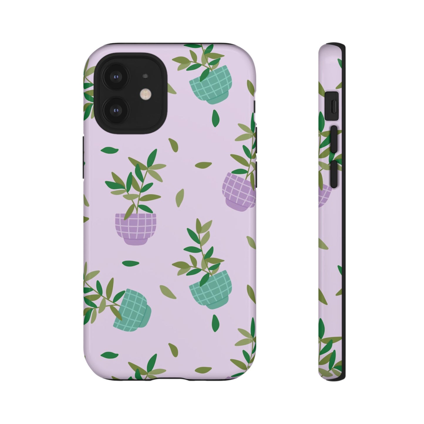 Phone Case: Pot Plants Purple