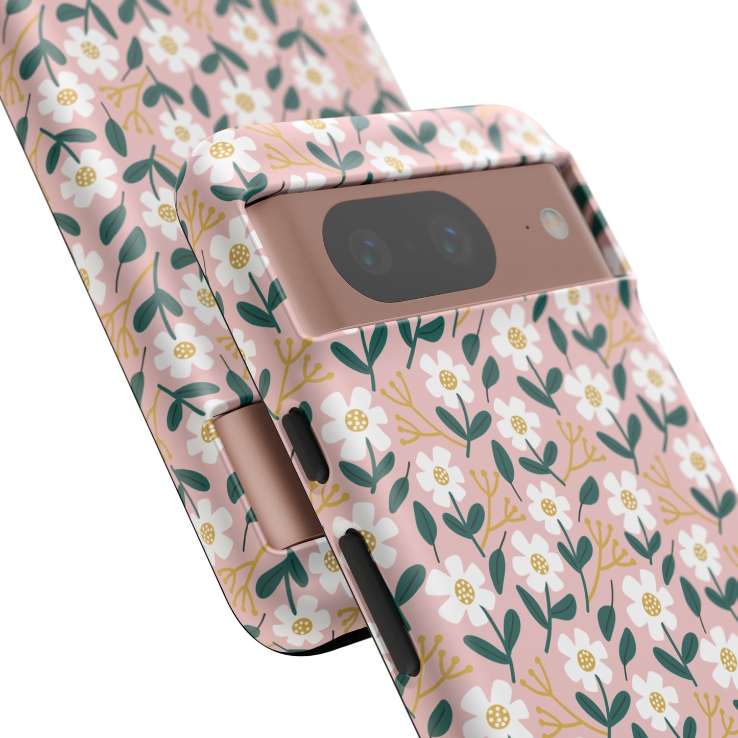 Phone Case: White Daisies on Pink