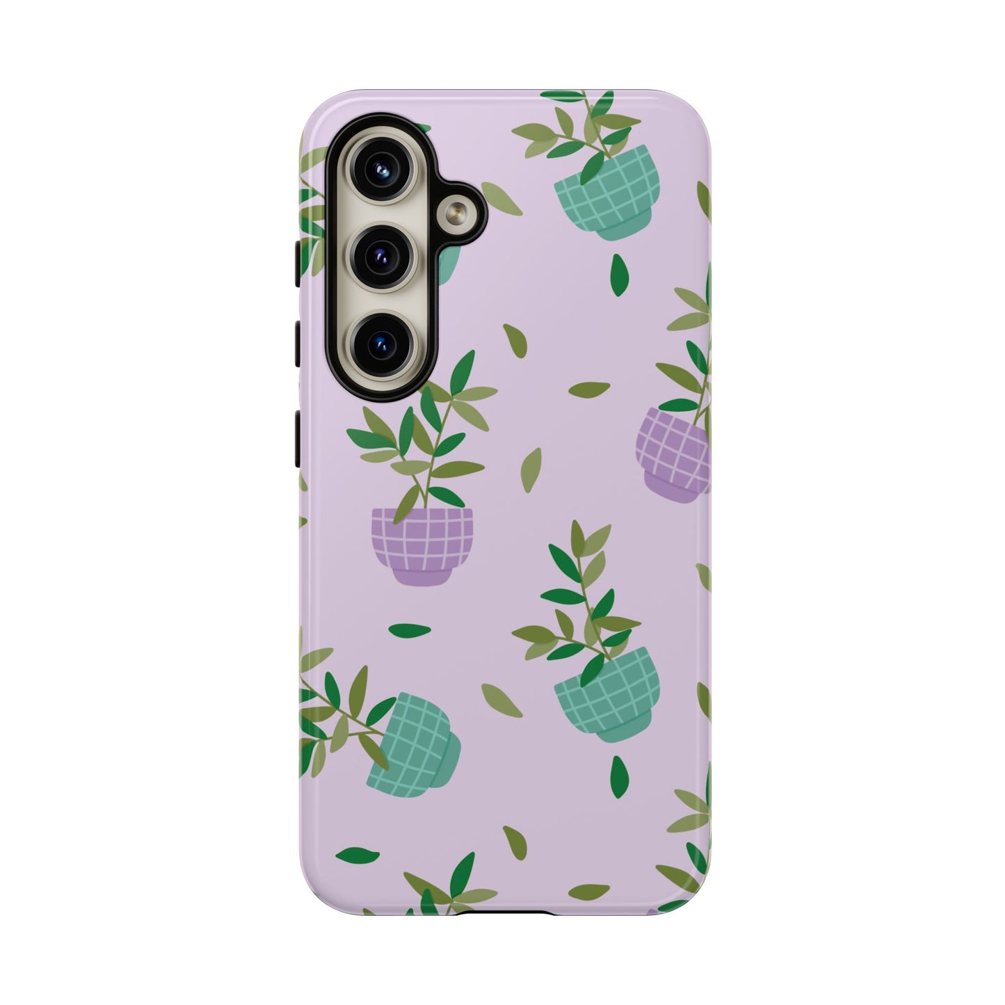 Phone Case: Pot Plants Purple