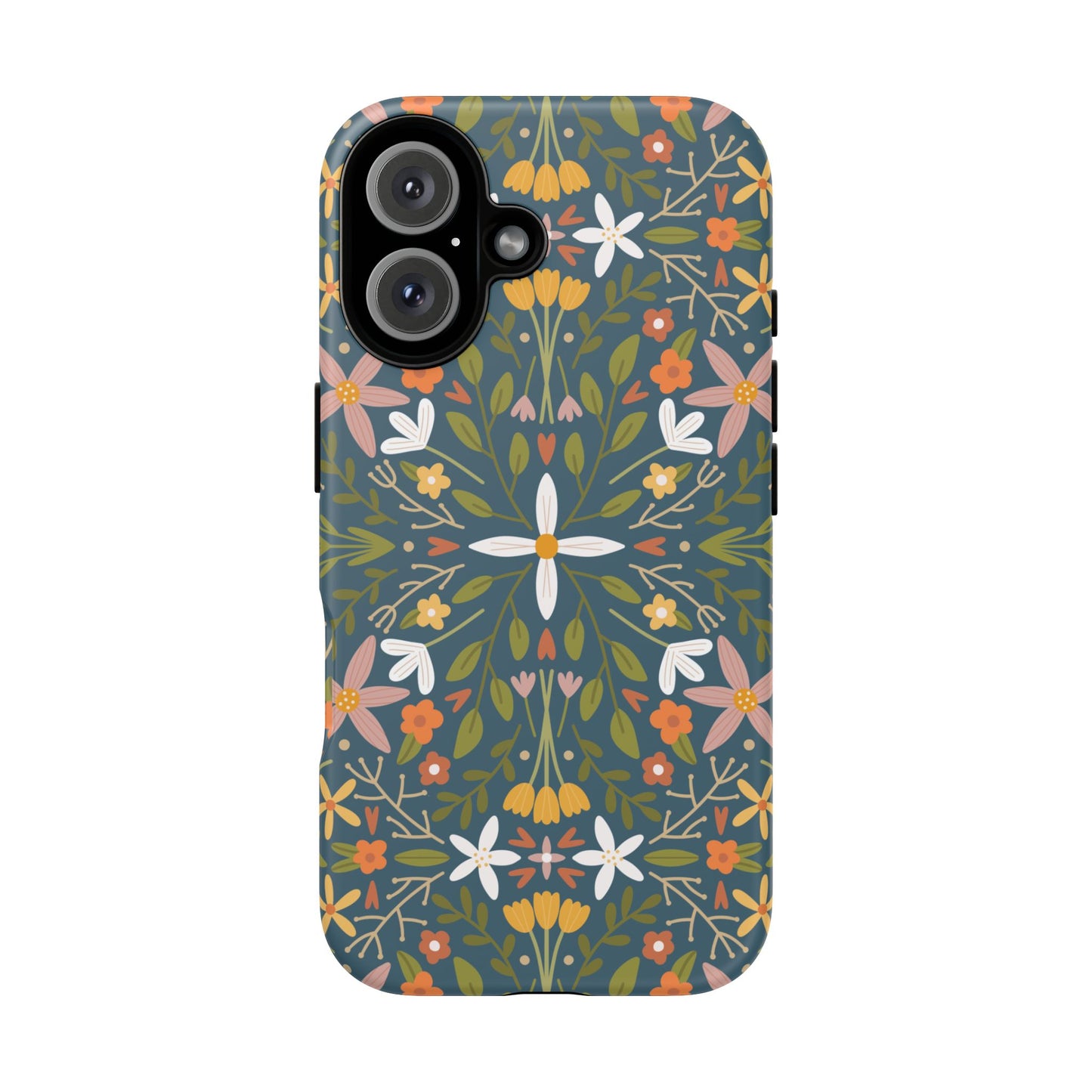 Phone Case: Florals on Blue