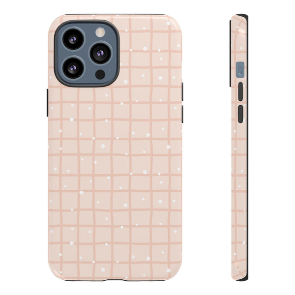 Phone Case: Grid with White Dots