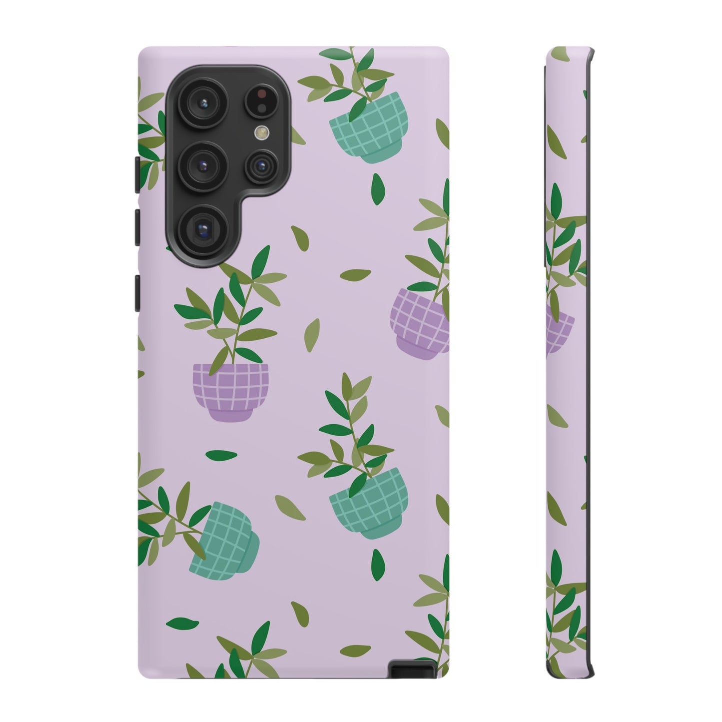 Phone Case: Pot Plants Purple