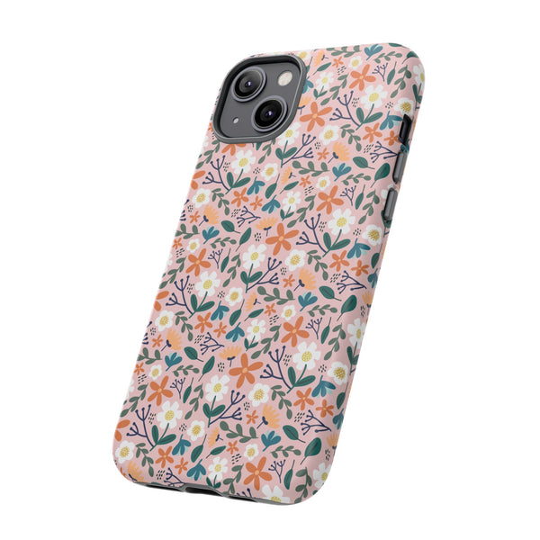 Phone Case: Florals on Pink
