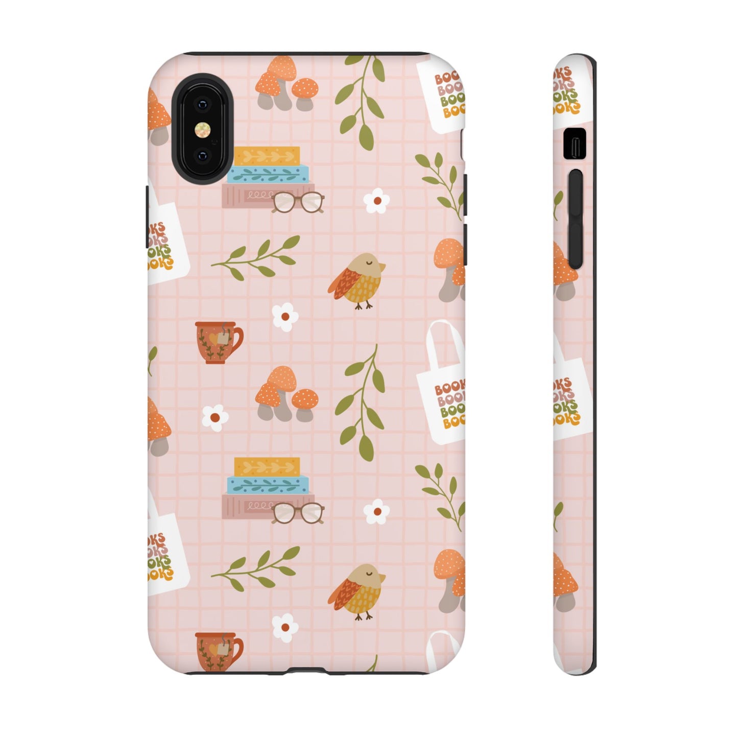 Phone Case: Little Library Items on Pink