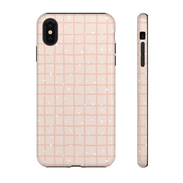 Phone Case: Grid with White Dots