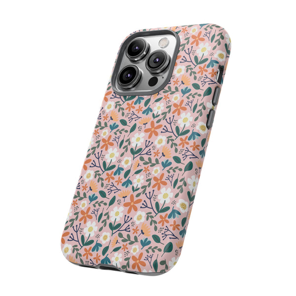 Phone Case: Florals on Pink
