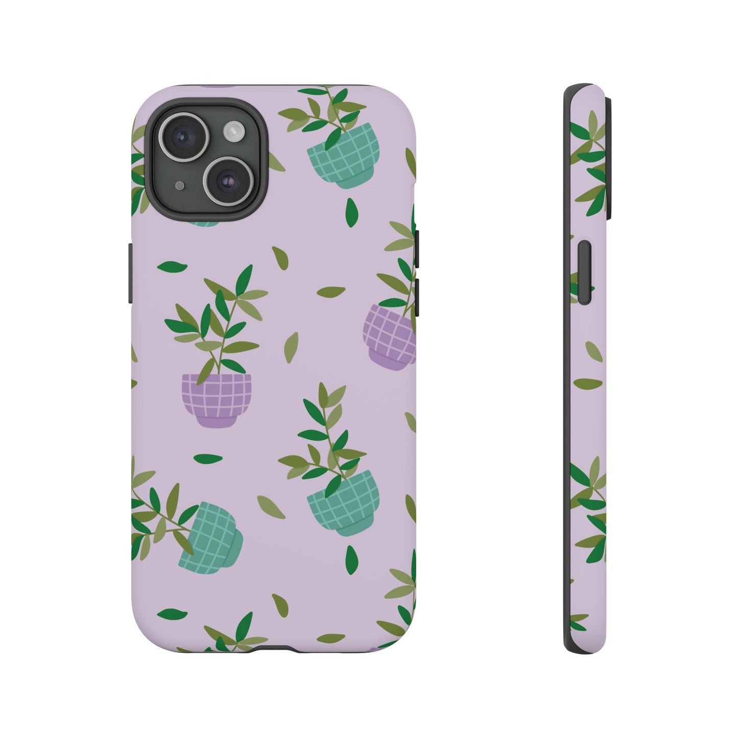 Phone Case: Pot Plants Purple
