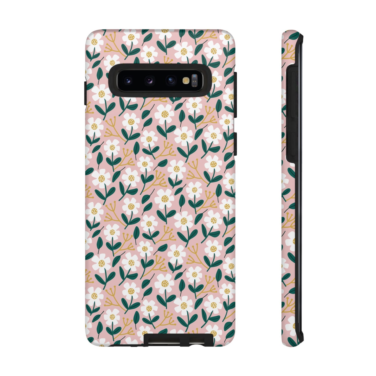 Phone Case: White Daisies on Pink