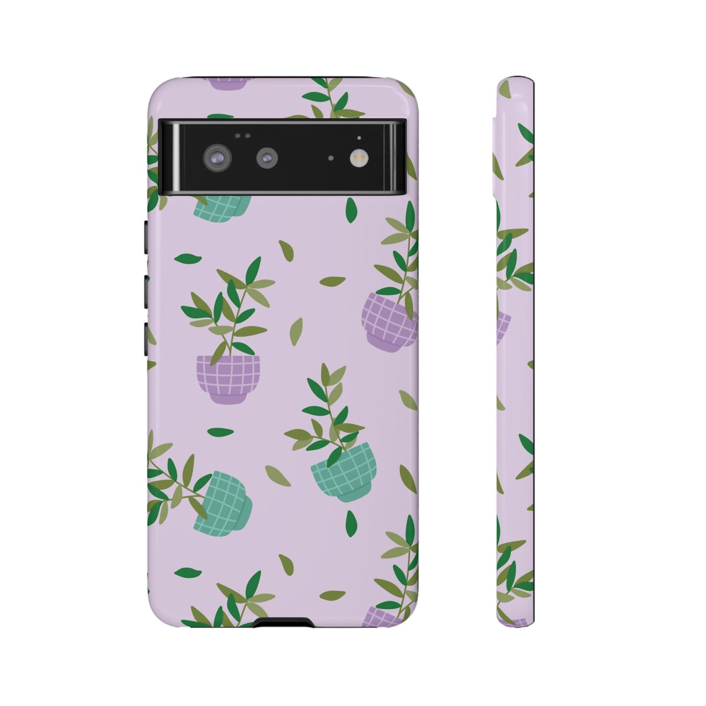 Phone Case: Pot Plants Purple