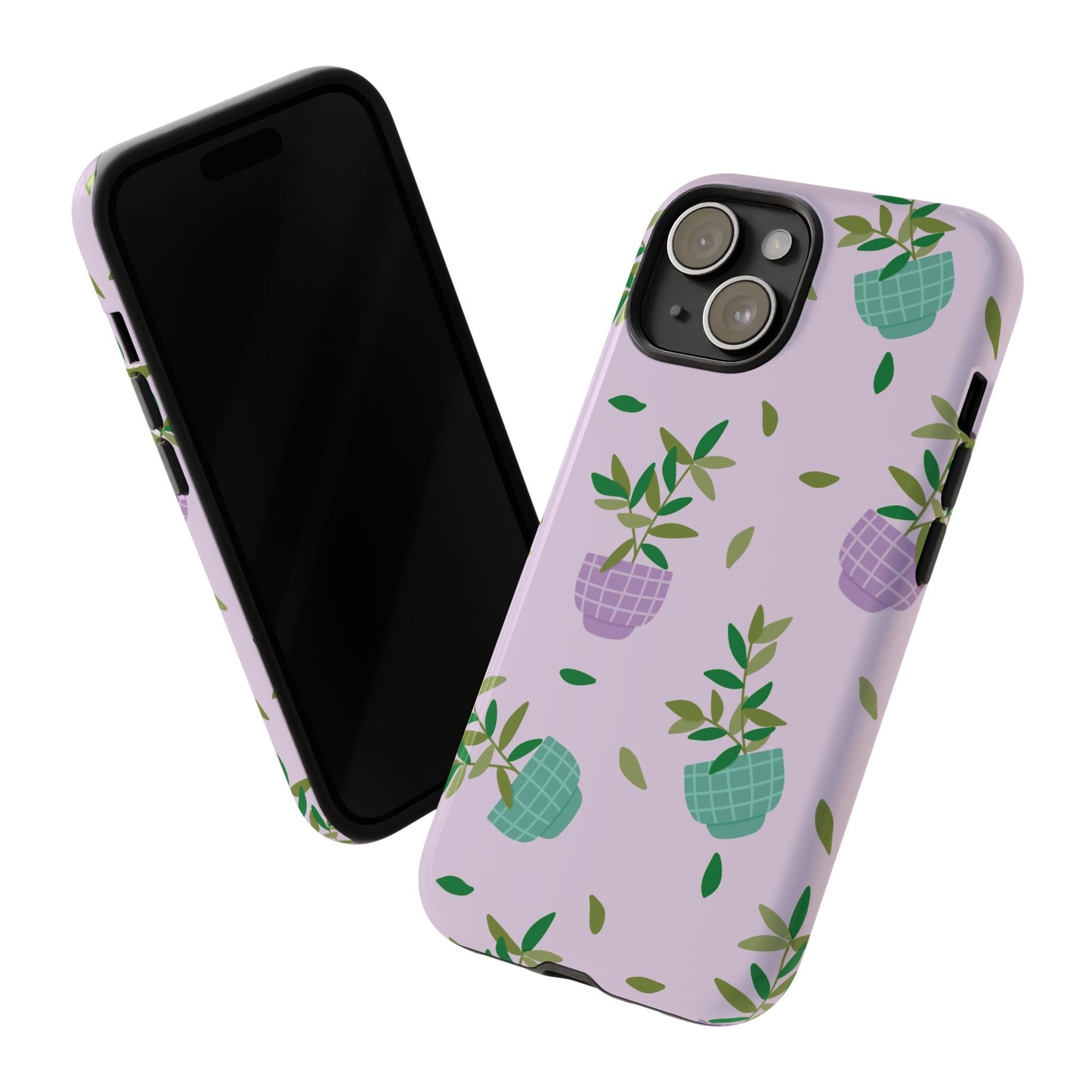Phone Case: Pot Plants Purple