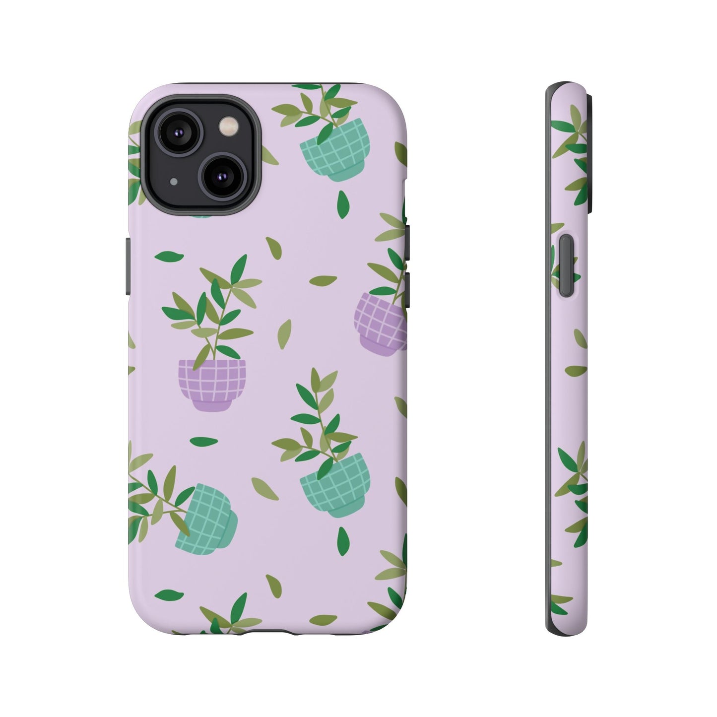 Phone Case: Pot Plants Purple