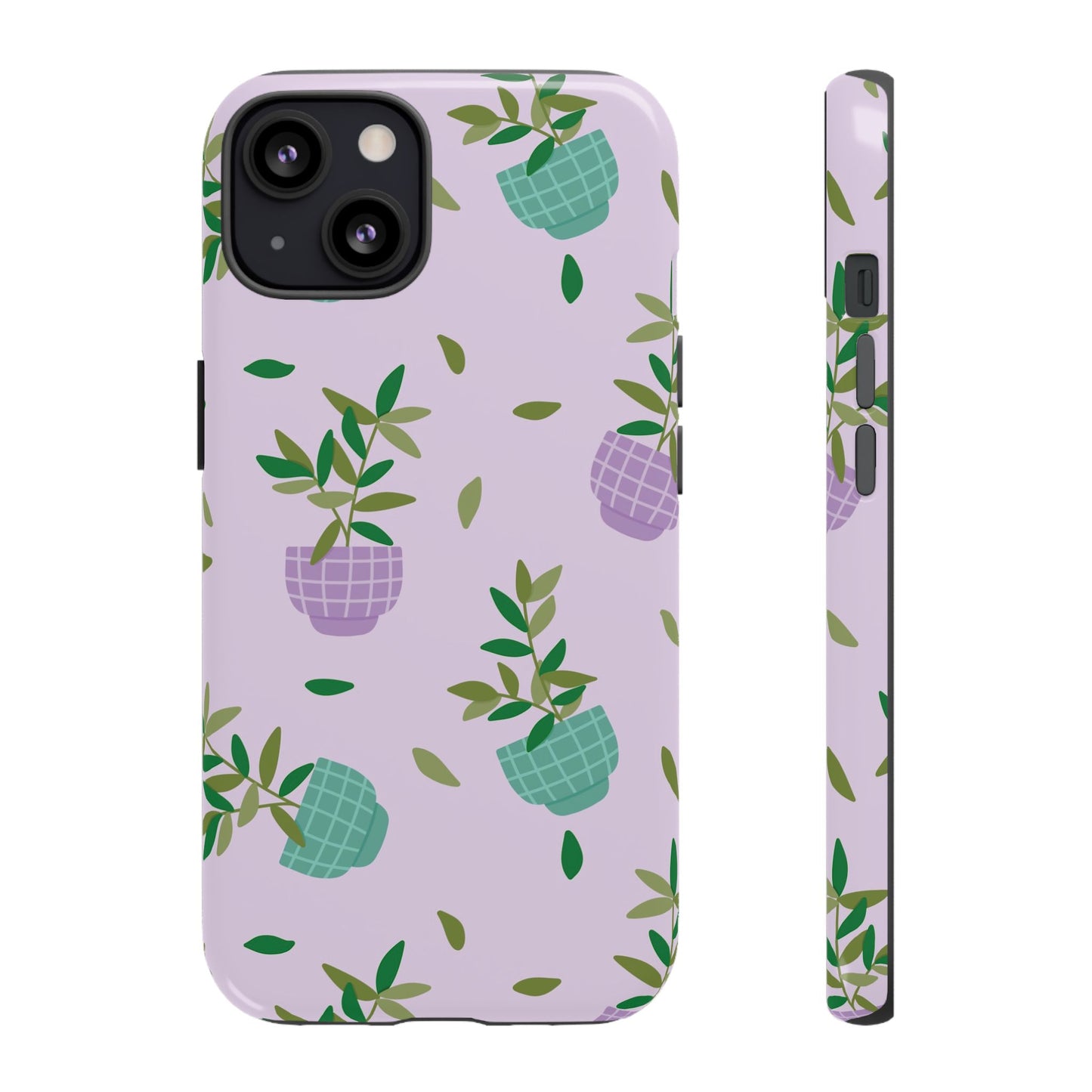 Phone Case: Pot Plants Purple