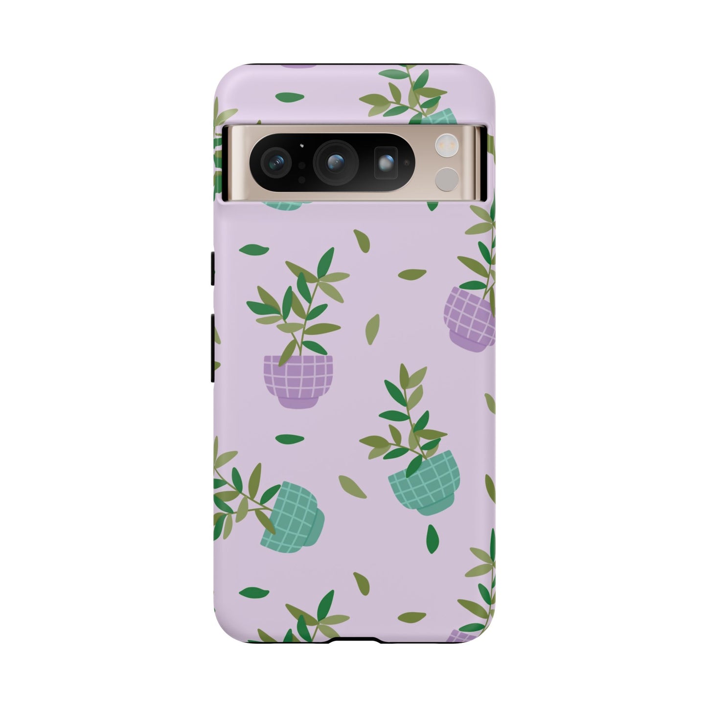 Phone Case: Pot Plants Purple