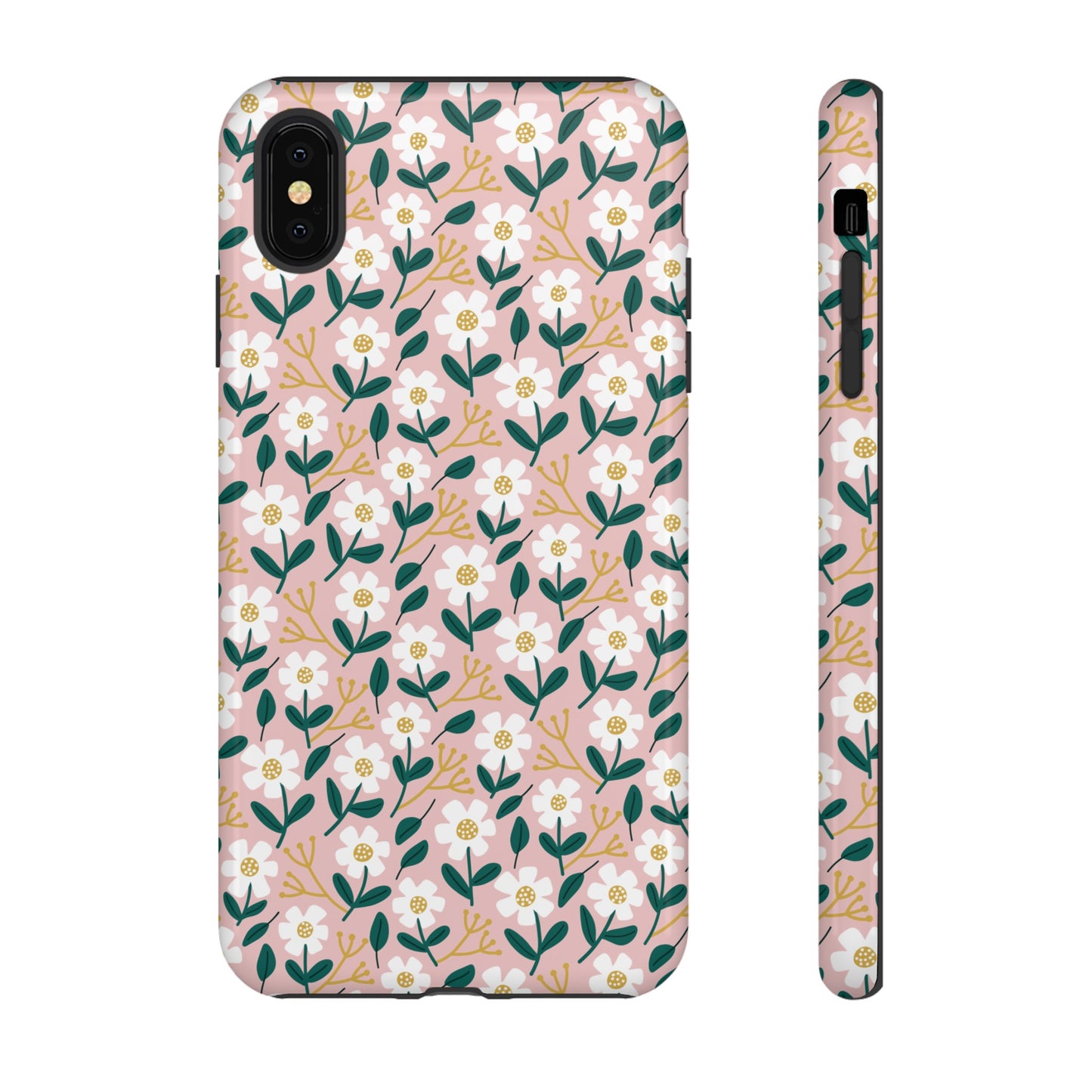 Phone Case: White Daisies on Pink