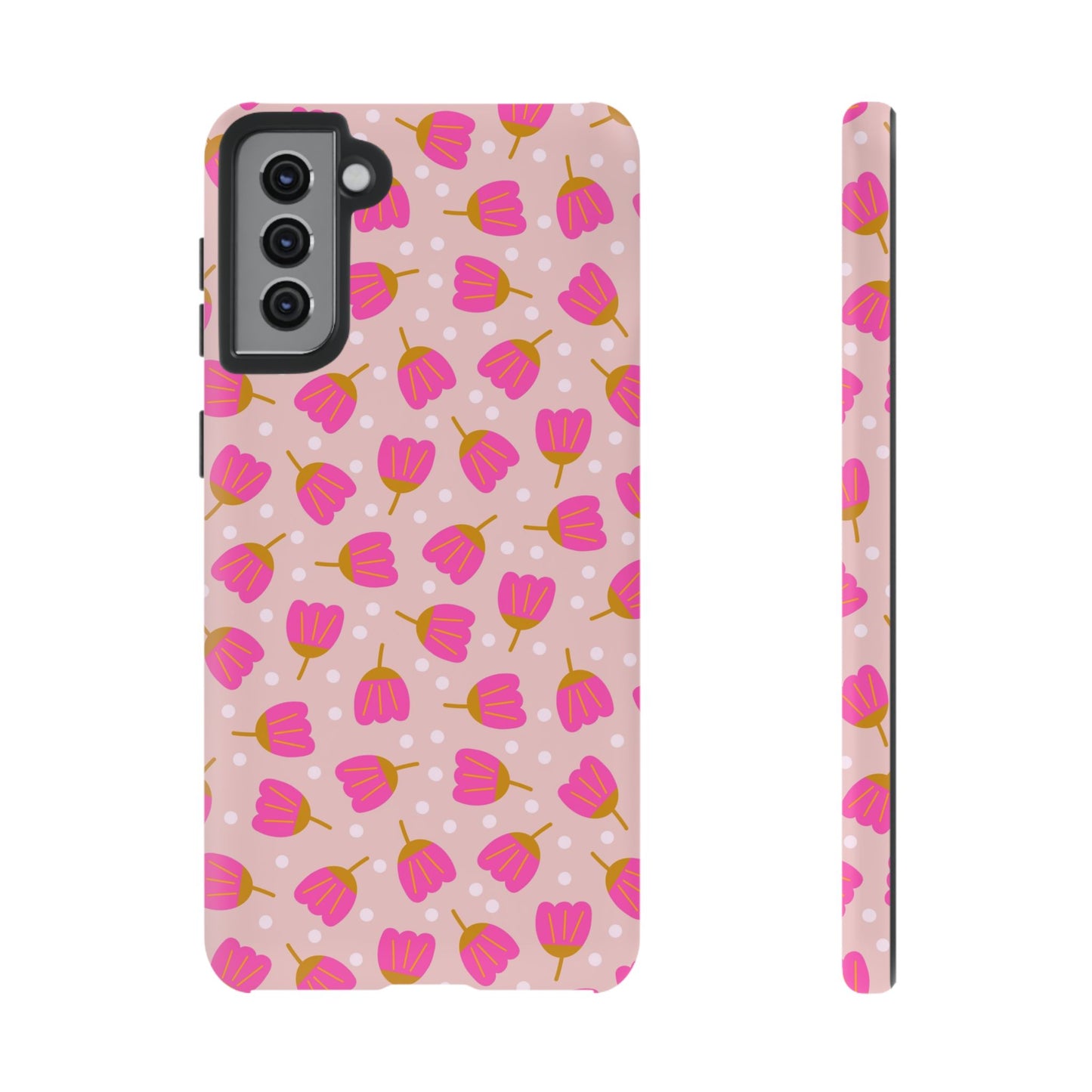 Phone Case: Bright Pink Flowers