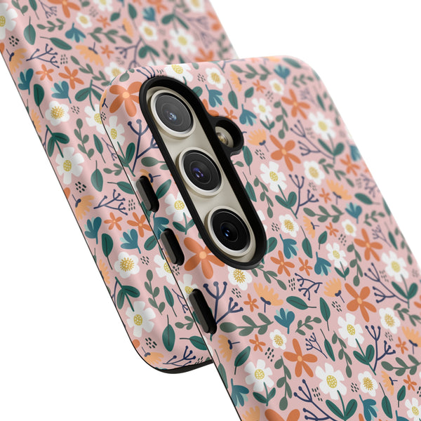 Phone Case: Florals on Pink