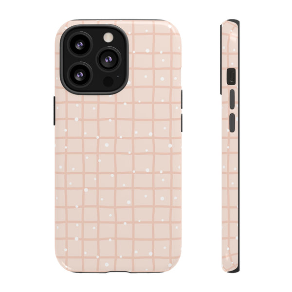 Phone Case: Grid with White Dots