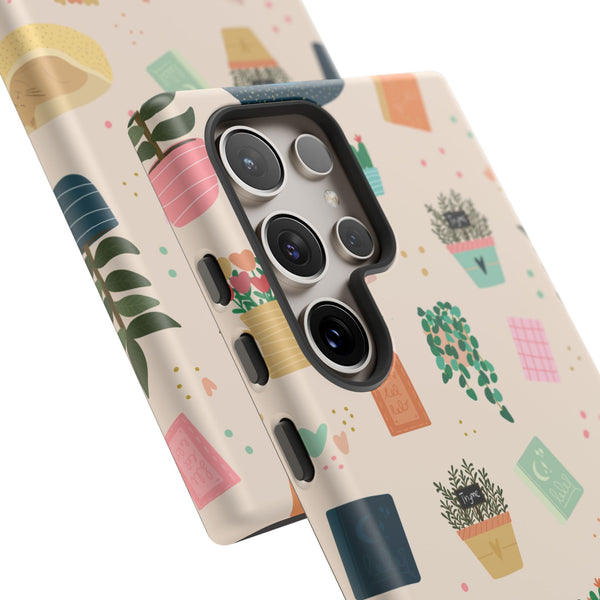 Phone Case: Book Shop Items on Cream