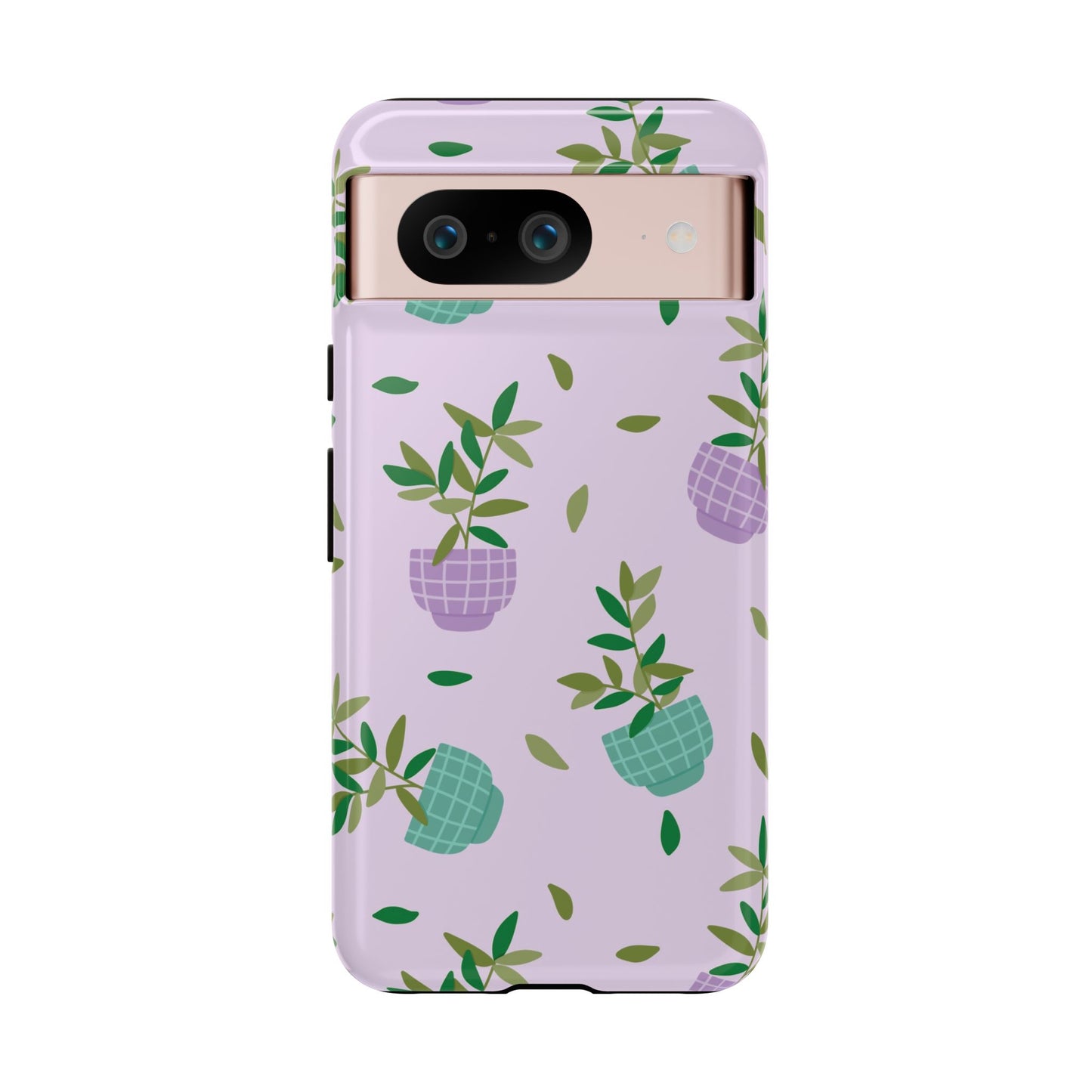 Phone Case: Pot Plants Purple