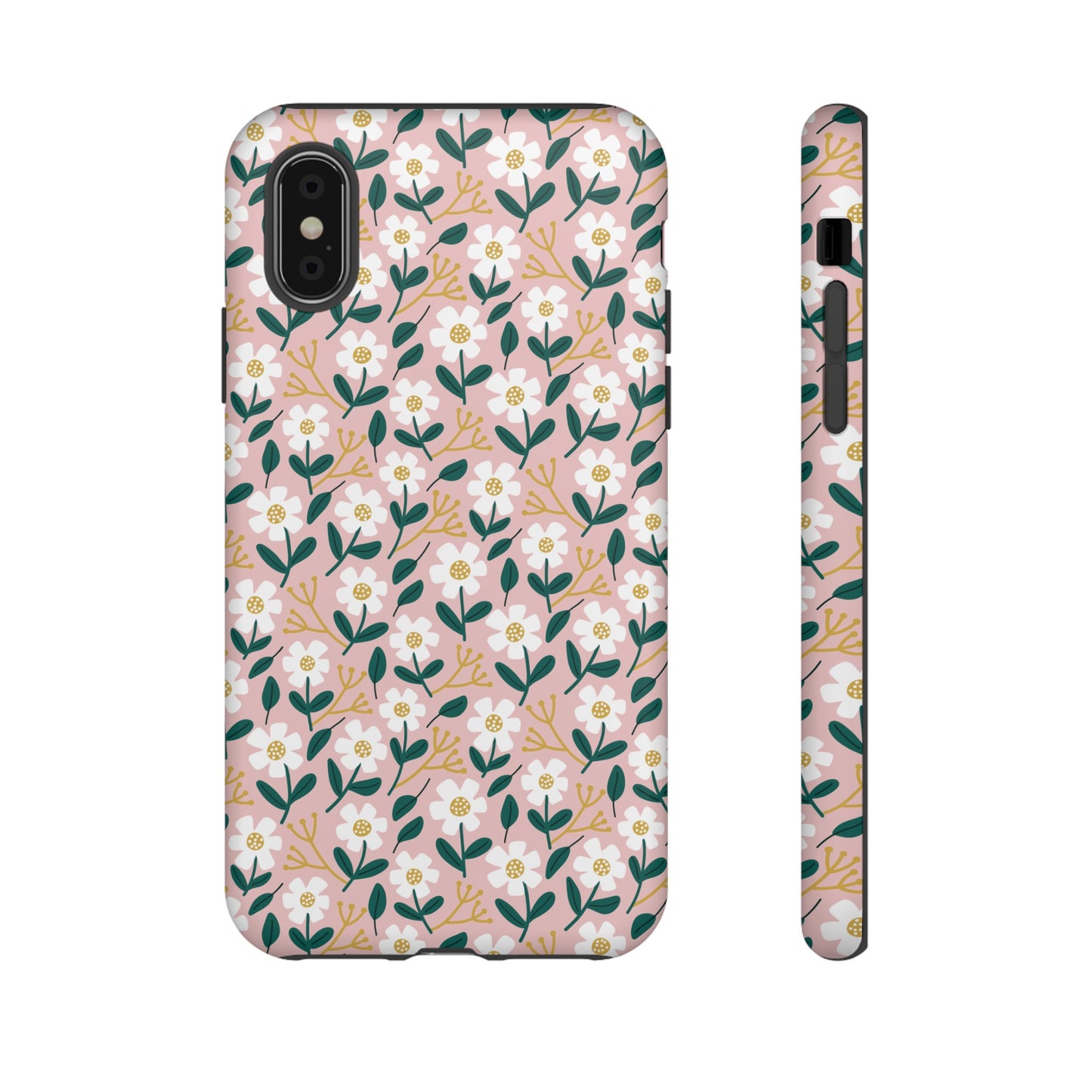 Phone Case: White Daisies on Pink