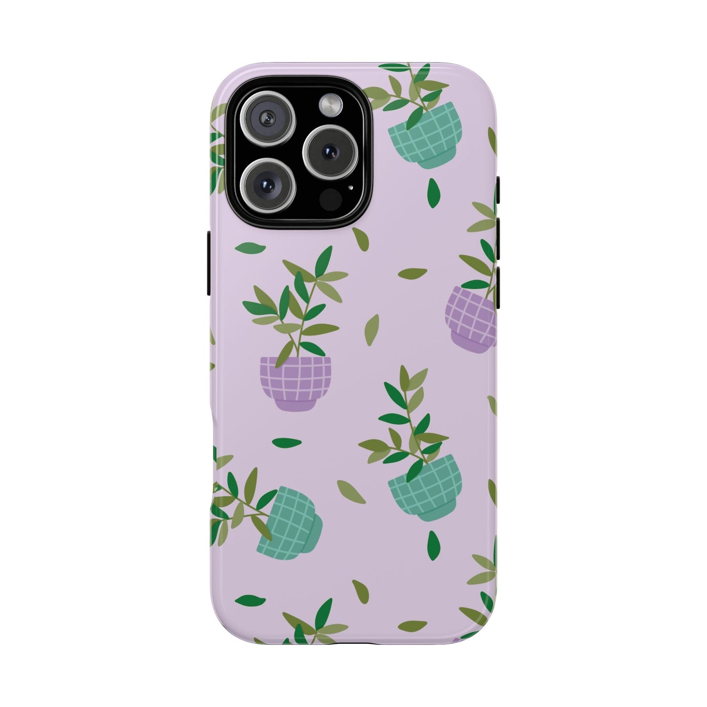 Phone Case: Pot Plants Purple