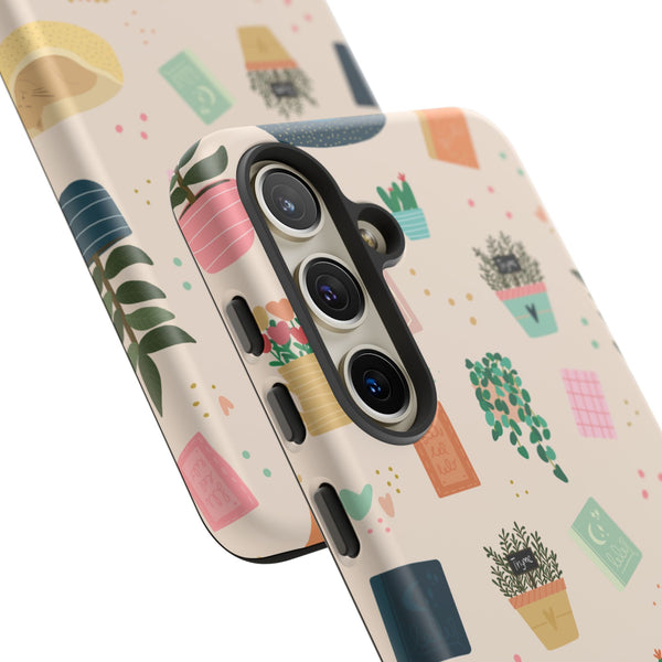 Phone Case: Book Shop Items on Cream