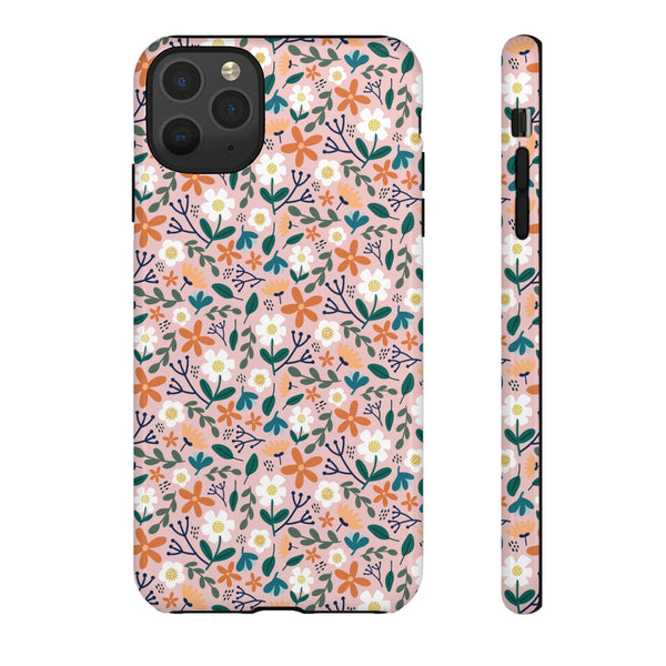 Phone Case: Florals on Pink