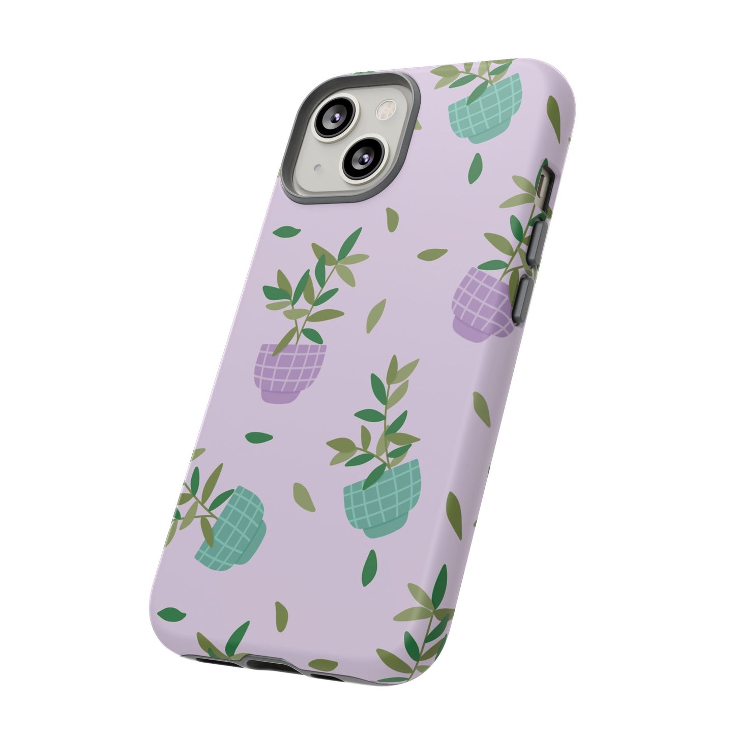 Phone Case: Pot Plants Purple