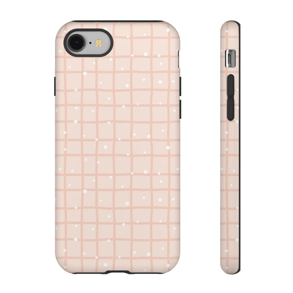 Phone Case: Grid with White Dots