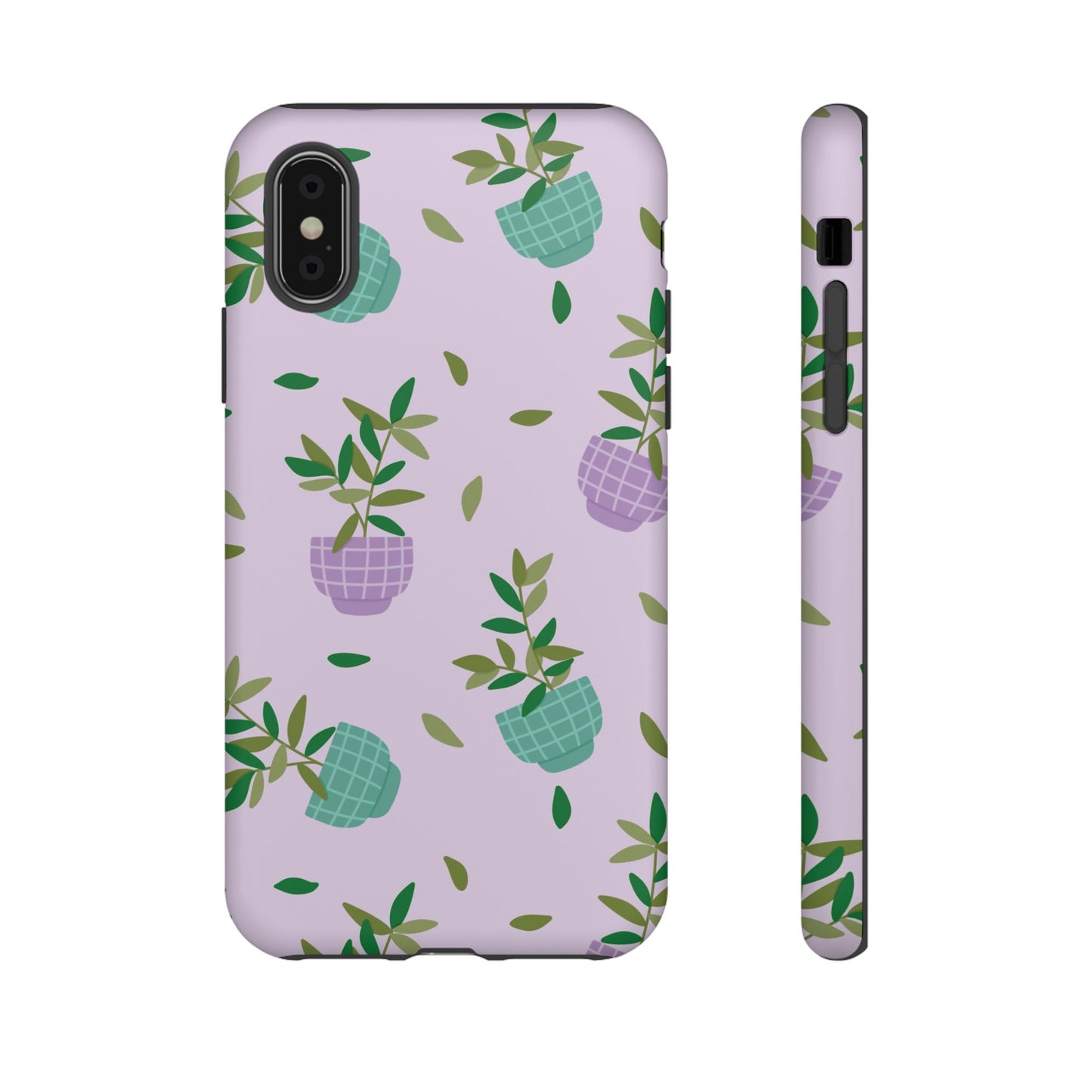 Phone Case: Pot Plants Purple