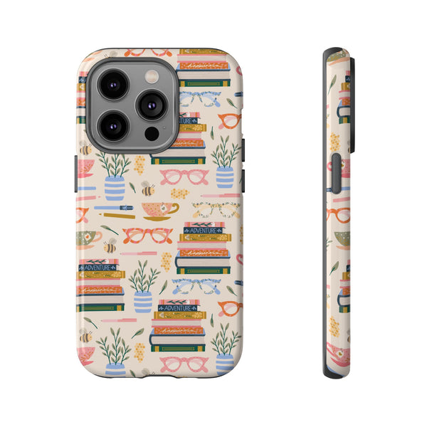 Phone Case: Bookish on Cream