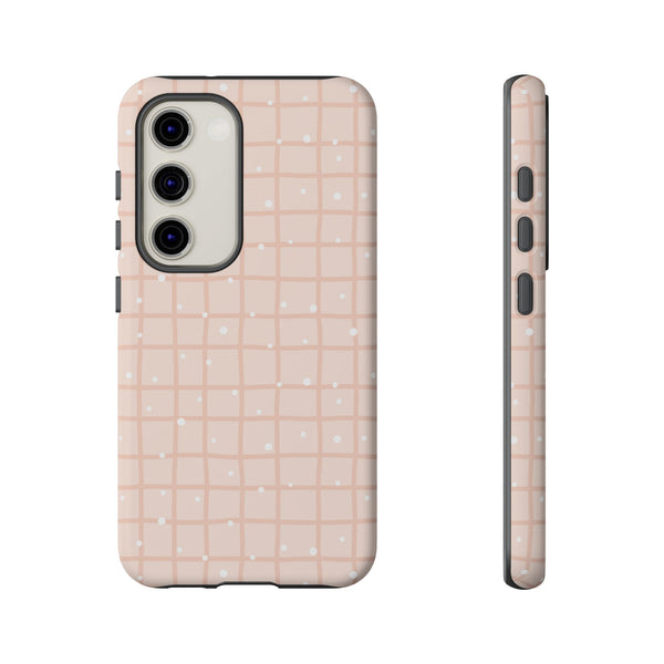 Phone Case: Grid with White Dots