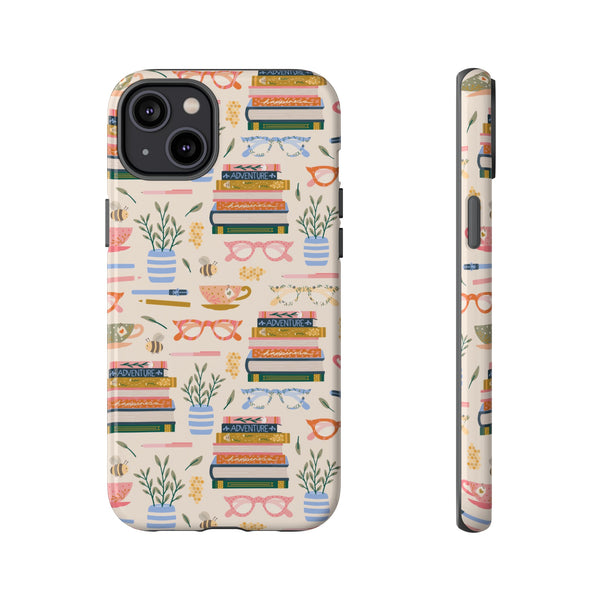 Phone Case: Bookish on Cream