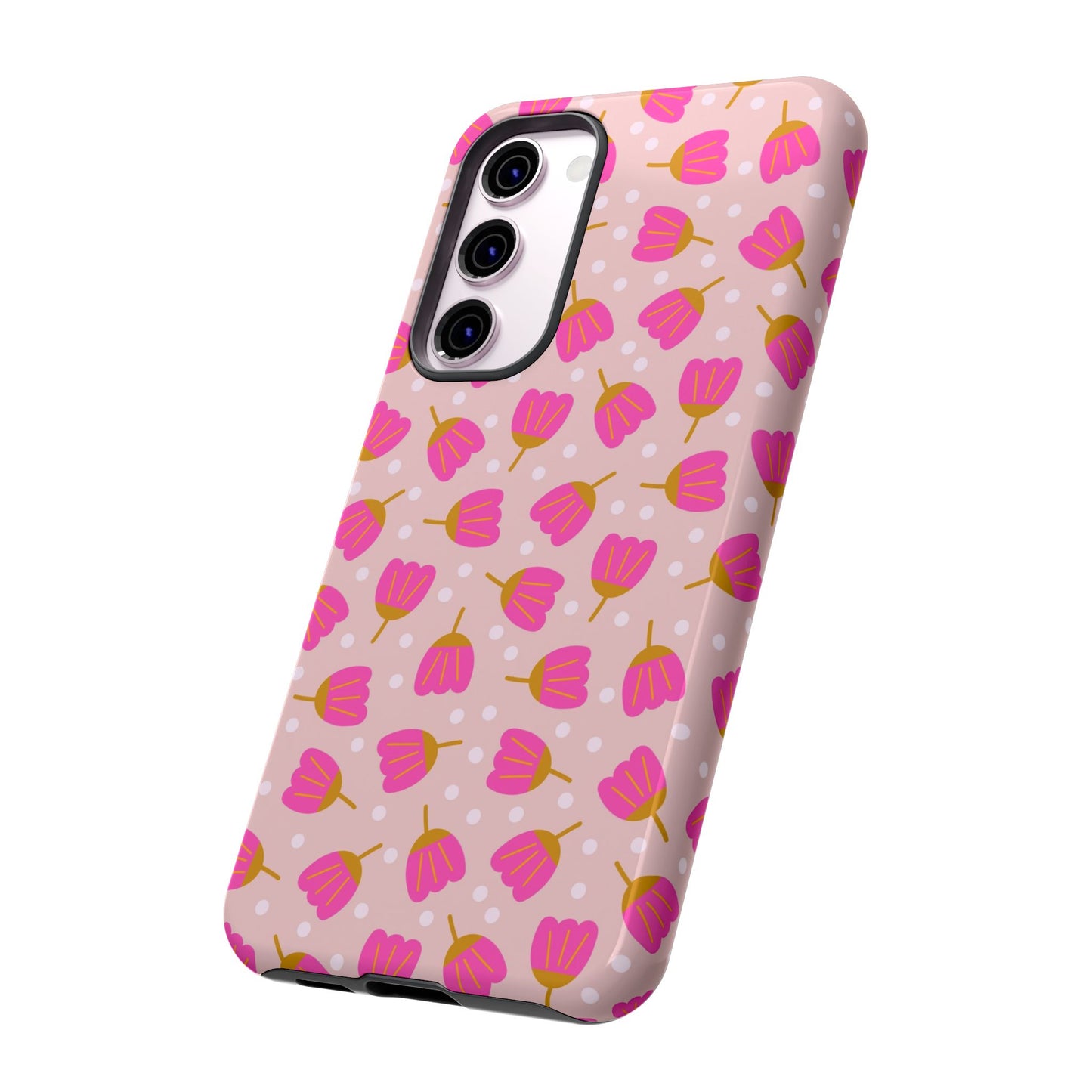 Phone Case: Bright Pink Flowers